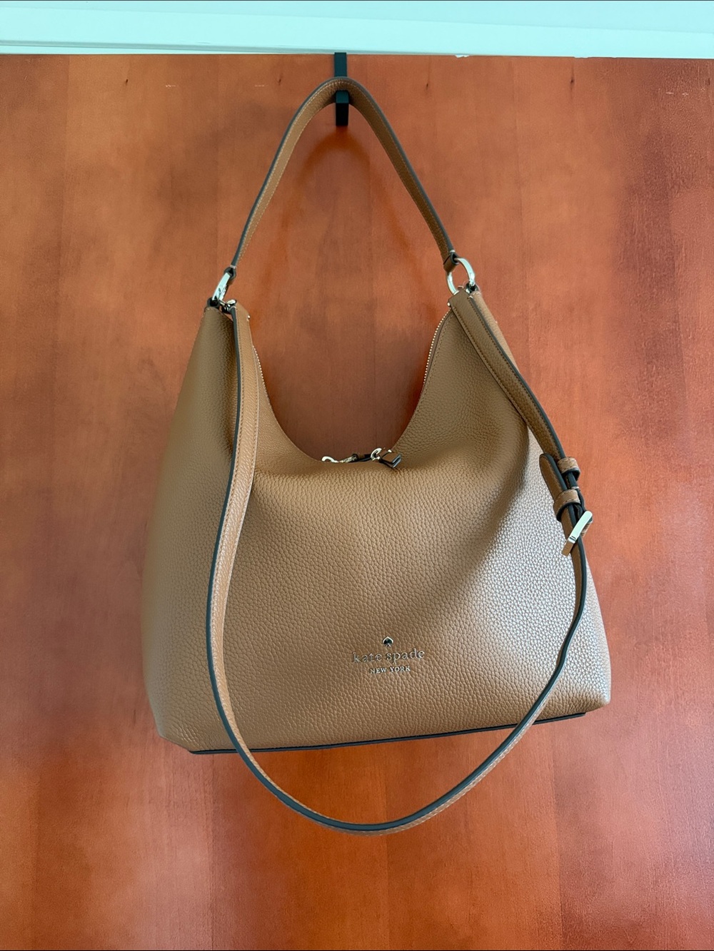 kate spade Tan Pebbled Leather Shoulder/Crossbody Bag